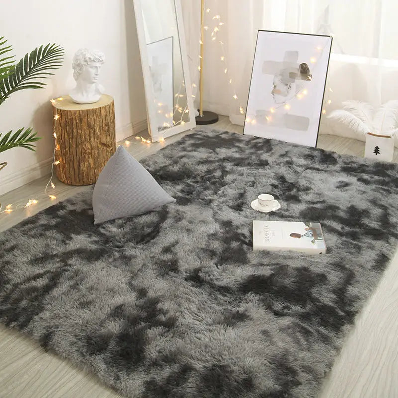 Plush Carpet Living Room Decoration Children Bedroom Carpet Fluffy Mat for Hallway Non-Slip Hair Rugs Bedside Designs Room Mat