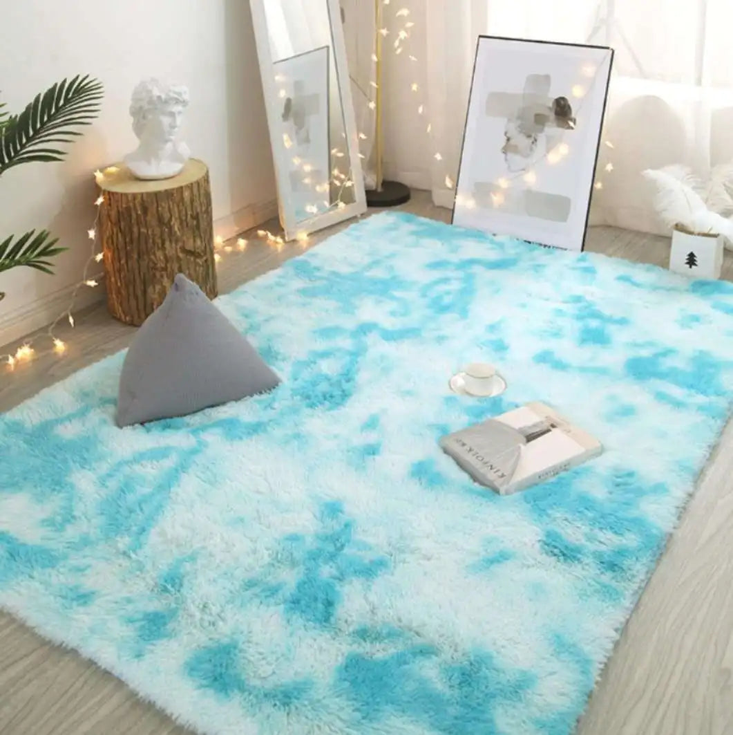 Plush Carpet Living Room Decoration Children Bedroom Carpet Fluffy Mat for Hallway Non-Slip Hair Rugs Bedside Designs Room Mat