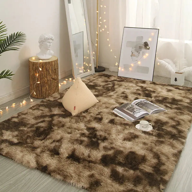 Plush Carpet Living Room Decoration Children Bedroom Carpet Fluffy Mat for Hallway Non-Slip Hair Rugs Bedside Designs Room Mat