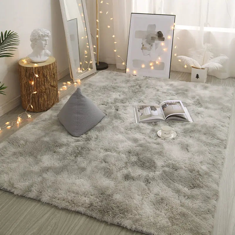 Plush Carpet Living Room Decoration Children Bedroom Carpet Fluffy Mat for Hallway Non-Slip Hair Rugs Bedside Designs Room Mat