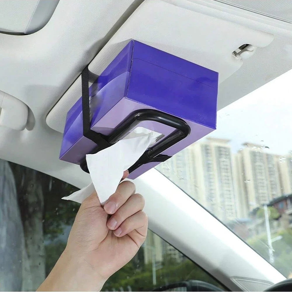 Car Paper Towel Organizer Make Your Car Interior Stylish & Organized with This Creative Sunshade Clip-On Tissue Box